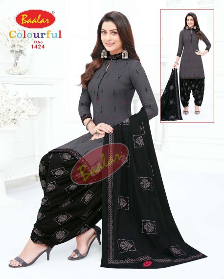 Baalar Colourful 14 Printed Cotton Casual Daily Wear Dress Material Collection